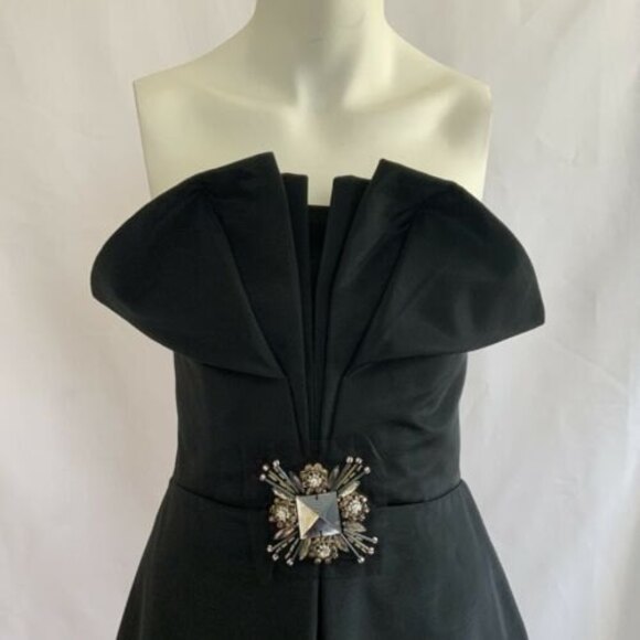 A.B.S Collection by Allen Schwartz Size10 Strapless Black Cocktail - Picture 9 of 9